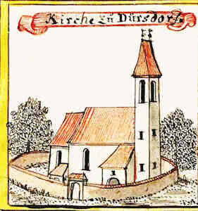 Kirche zu Drsdorf - Koci, widok oglny